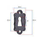 Spike Escutcheon Matt Black-Ferro Handforged Collection-Yester Home