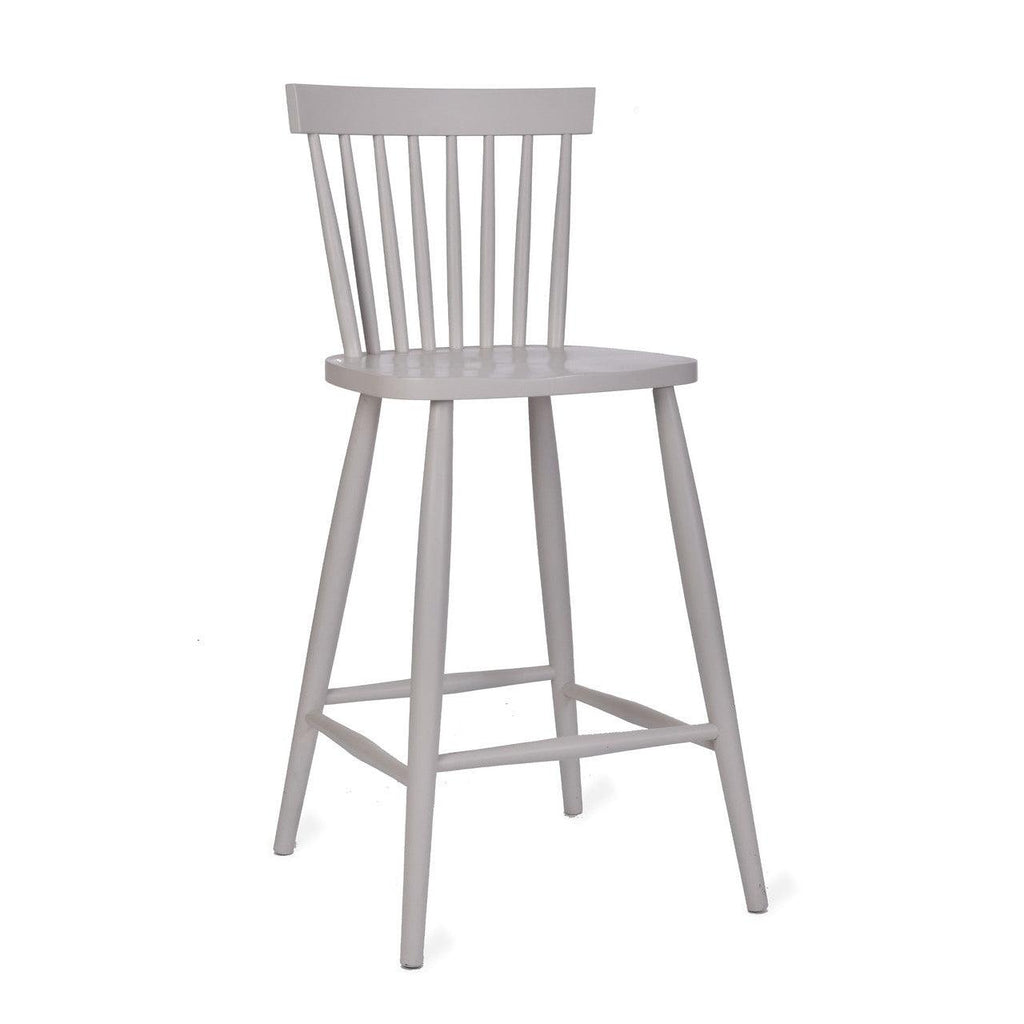 Spindle Bar Stool in Lily White - Beech