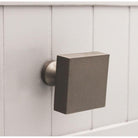 Square Cupboard Knob Gunmetal Grey-Cupboard Knobs-Yester Home
