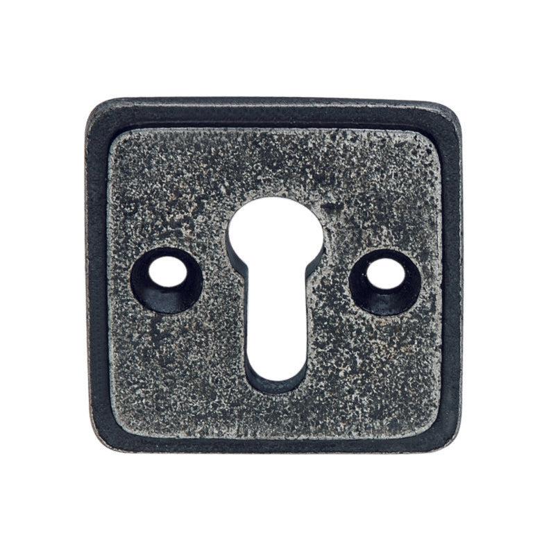 Square Escutcheon Pewter-Pewter Escutcheons & Thumbturns-Yester Home