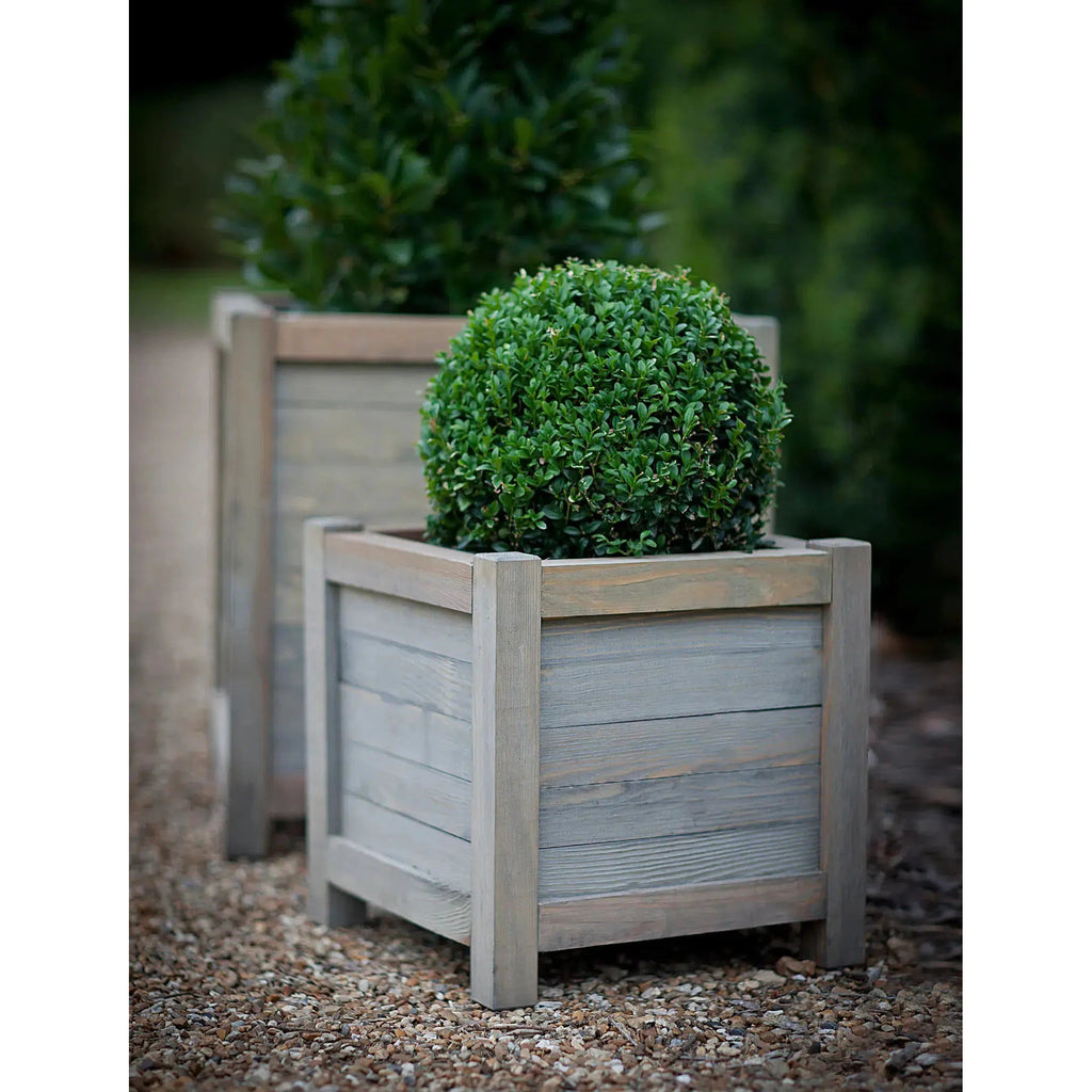 Square Wooden Planters-Planters-Yester Home