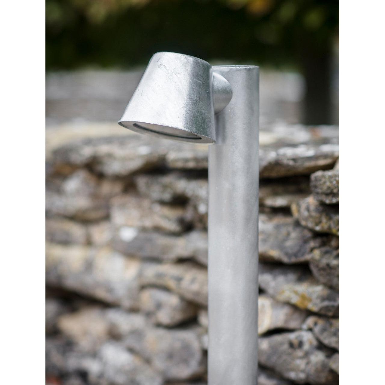 St Ives Mast Path Light - Galvanised Steel-Path Lights-Yester Home