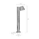 St Ives Mast Path Light - Galvanised Steel-Path Lights-Yester Home