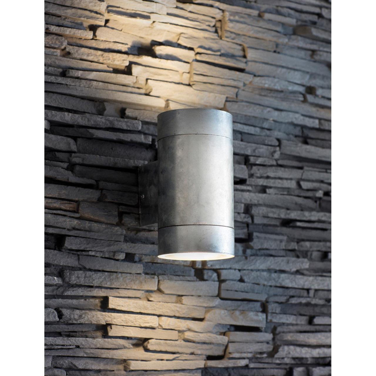 St Ives Up & Down Light, Large - Galvanised Steel-Outdoor Lighting-Yester Home