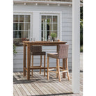 St Mawes Drinks/Planter Bar Table, 120cm - Teak-Outdoor Bar Tables & Sets-Yester Home