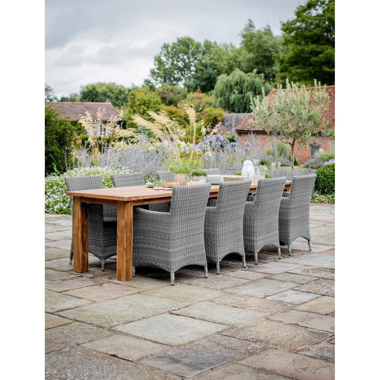 St Mawes Refectory Table, 10 Seater - Teak-Outdoor Dining Tables & Sets-Yester Home