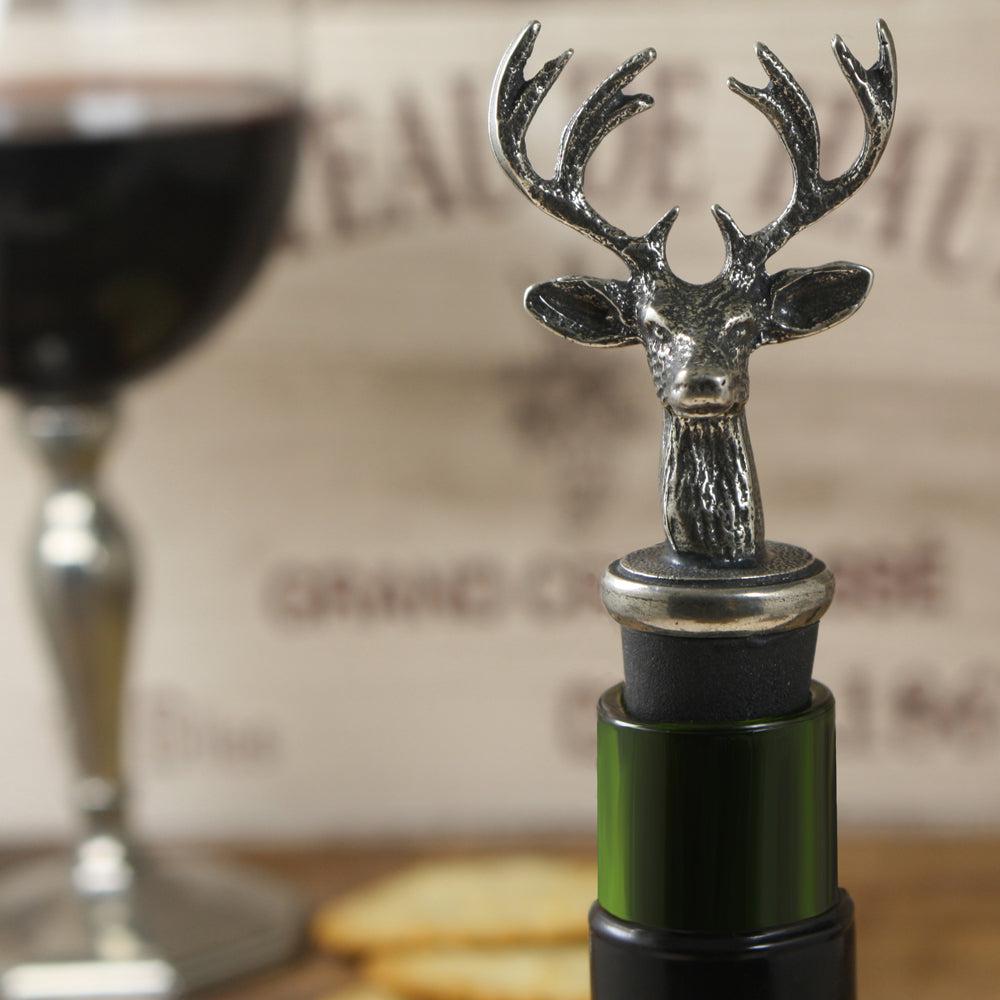 Stag Pewter Wine Bottle Stopper