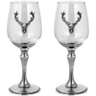 Stag Pewter Wine Glass Set - Wine Glasses - English Pewter Company - Yester Home