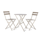 Steel Bistro Set - Clay Putty-Outdoor Tables & Chairs-Yester Home