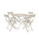 Steel Bistro Set - Clay Putty-Outdoor Tables & Chairs-Yester Home