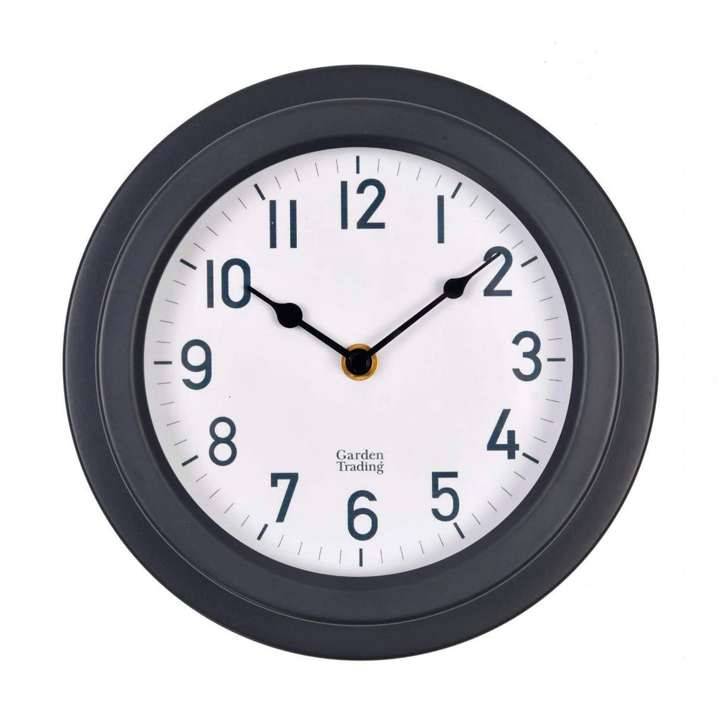 Steel Tenby Clock | Carbon