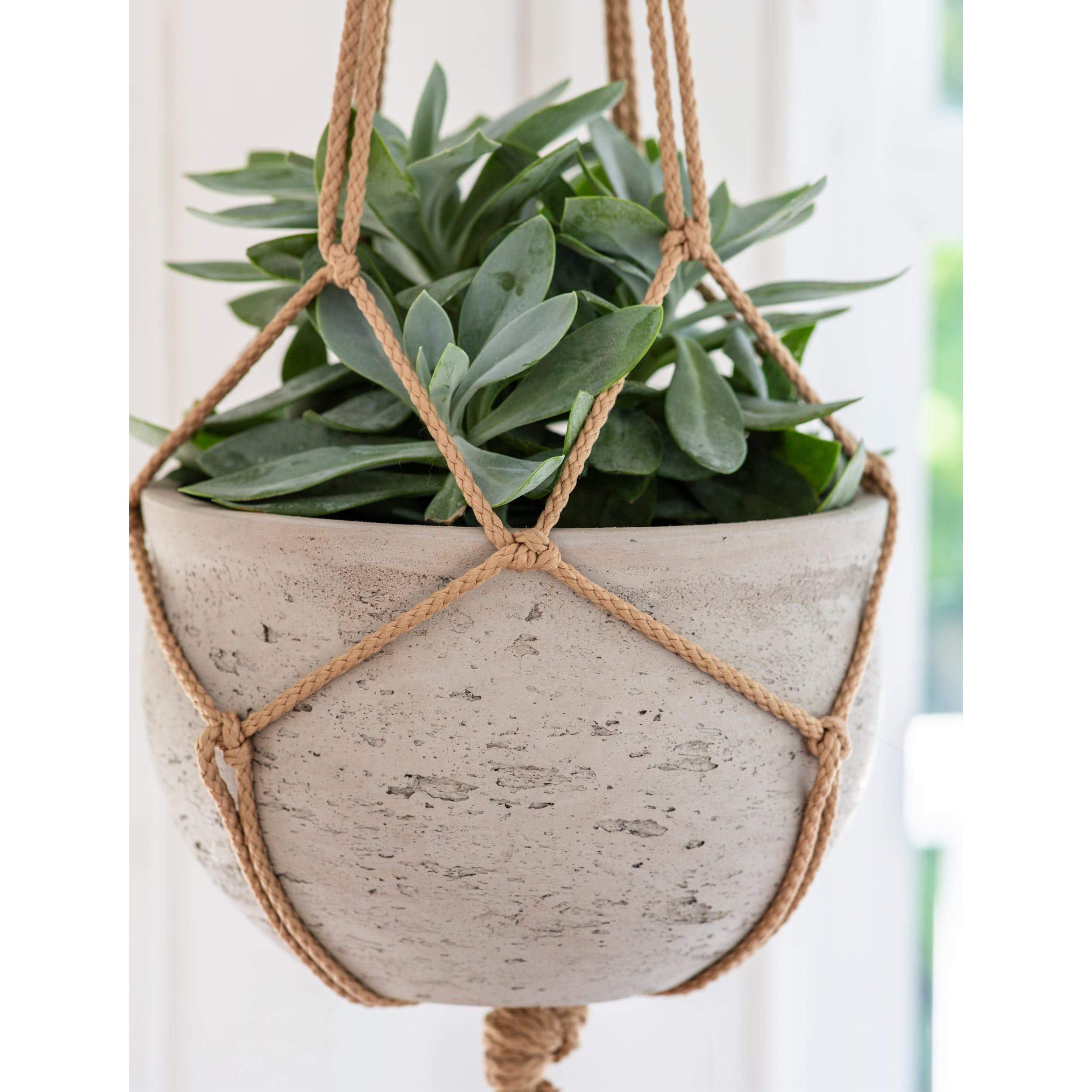 Stratton Hanging Pot Holder Stone Large - Pots & Planters - Garden Trading - Yester Home