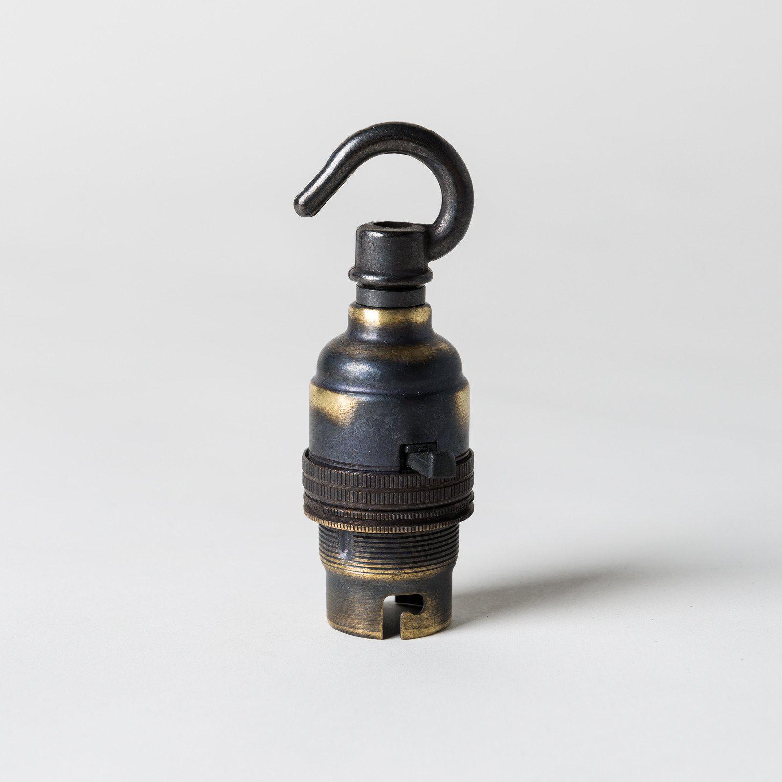 Switched Bayonet Period Lampholder with hook - All Colours-Lampholders-Yester Home