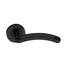 Taurus Lever Door Handle Matt Black-Levers on Rose-Yester Home