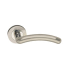 Taurus Lever Door Handle Satin Nickel-Levers on Rose-Yester Home