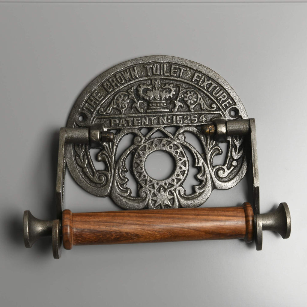 The Crown Cast Iron Toilet Paper Holder-Toilet Paper Holders-Yester Home