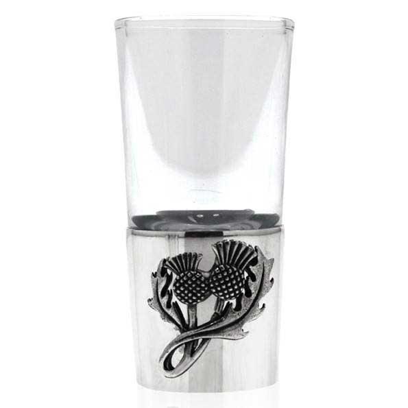 Thistle Pewter Shot Glass