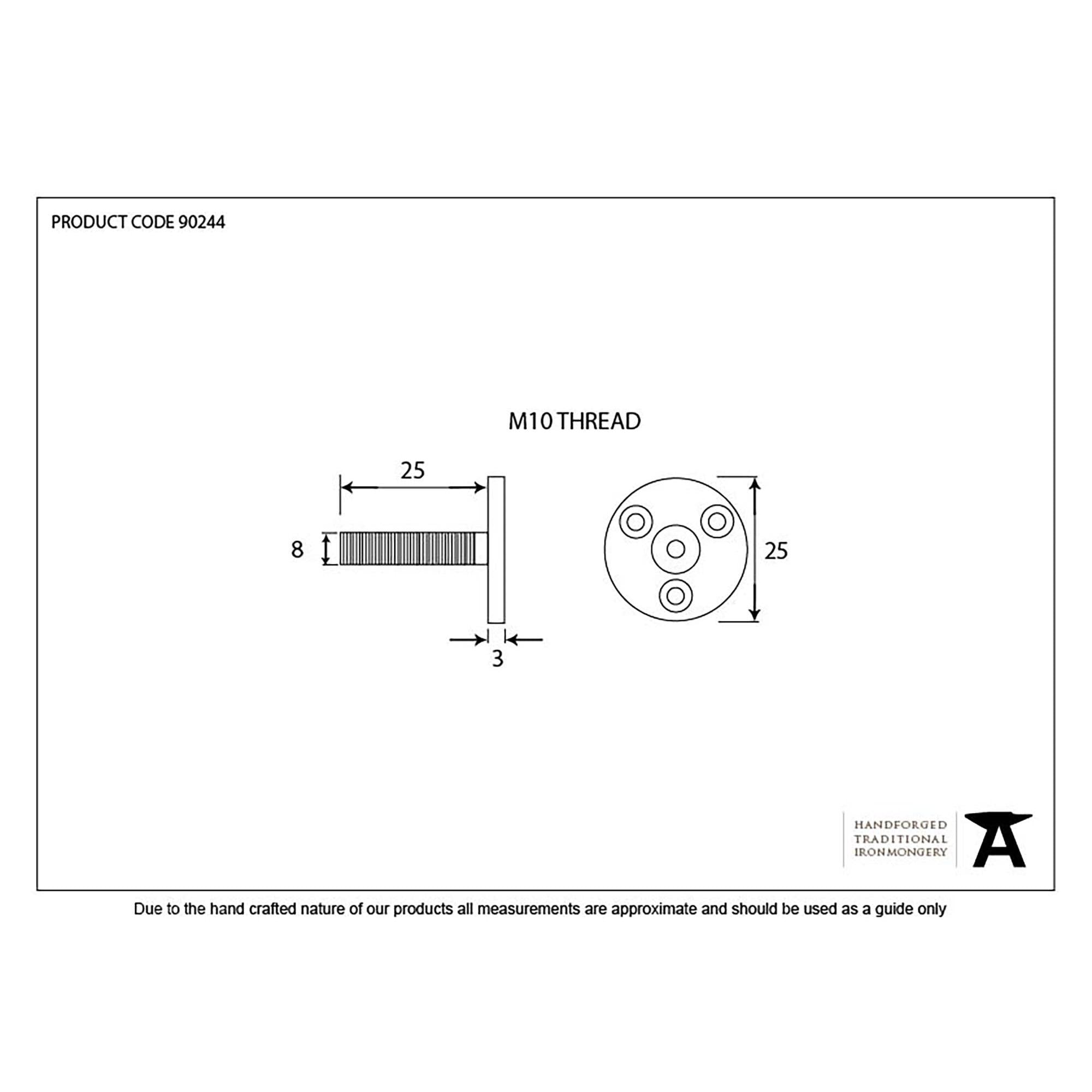 Threaded Taylors Spindle M10 X 1.5 | From The Anvil - Spindles - From The Anvil - Yester Home