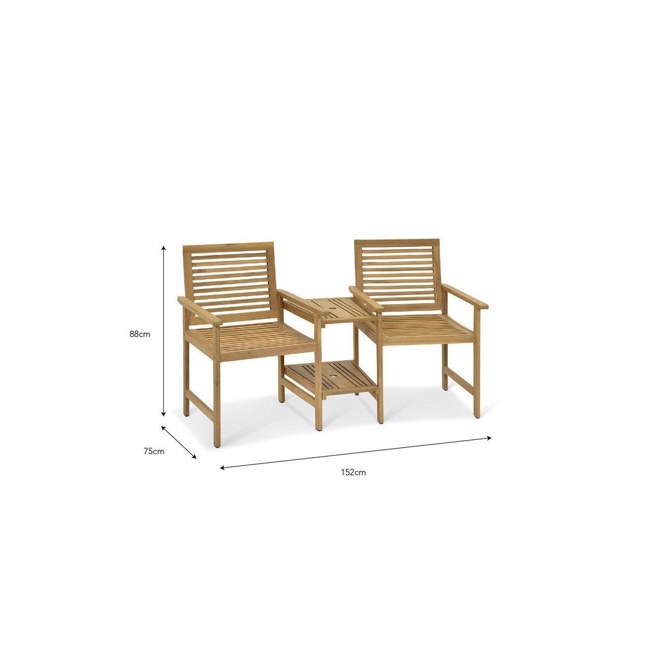 Titchberry Loveseat | Natural - Outdoor Chairs & Loungers - Garden Trading - Yester Home