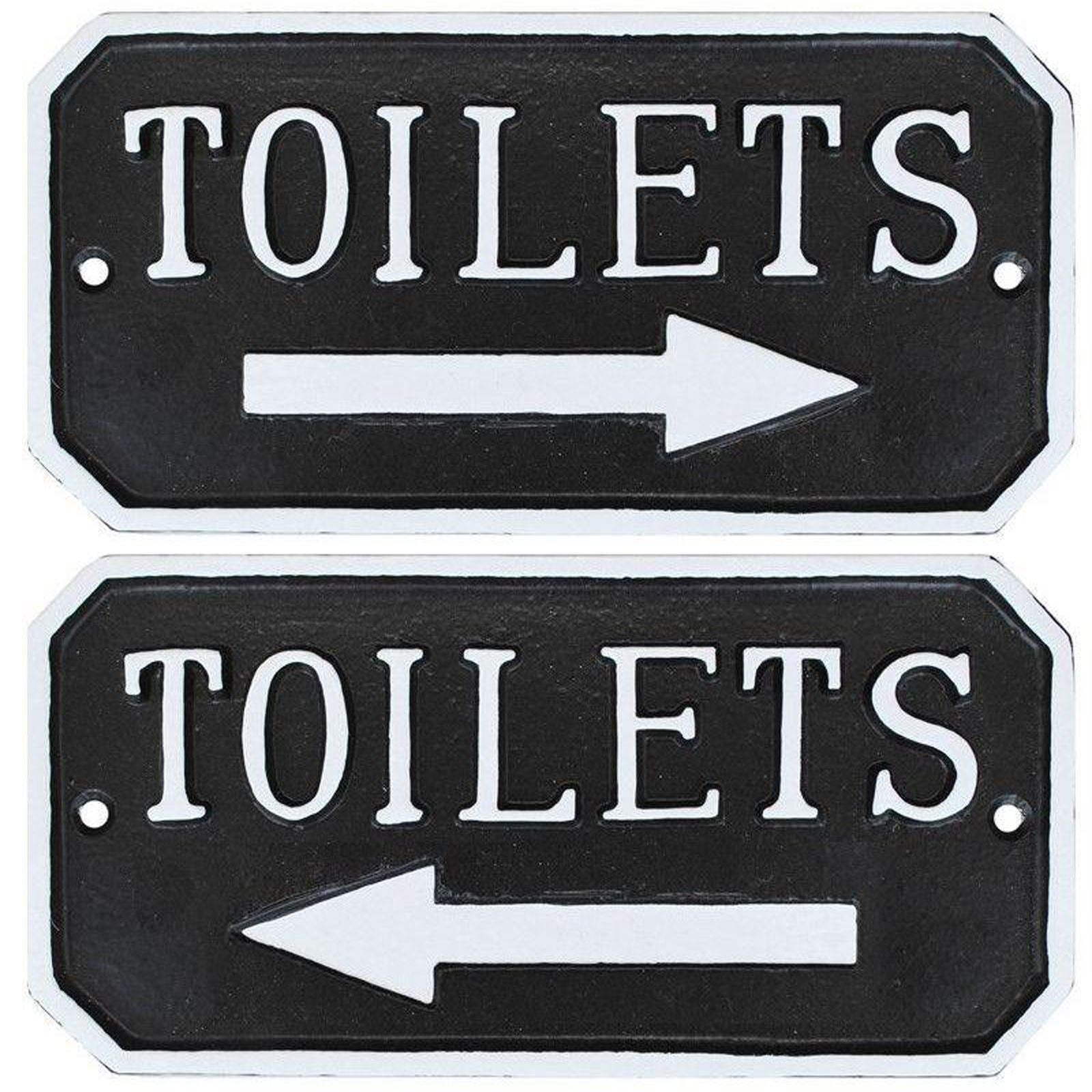 Toilets + Arrow Sign-Toilet Sign-Yester Home