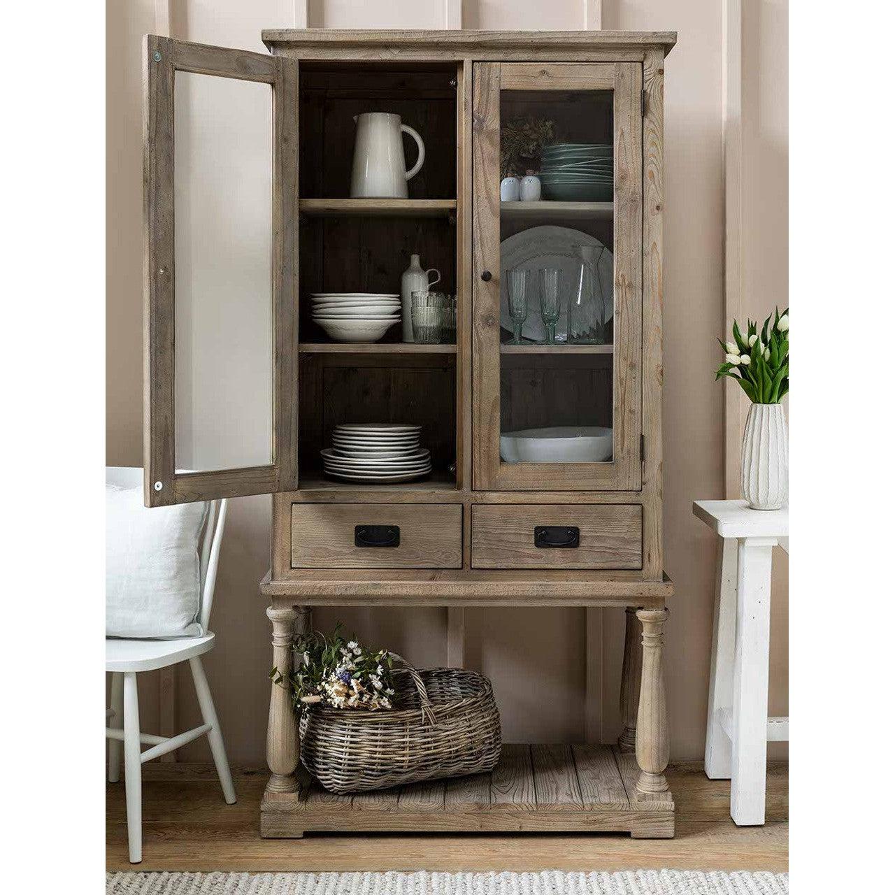 Topsham Glass Display Unit | Natural - Consoles & Sideboards - Garden Trading - Yester Home