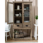 Topsham Glass Display Unit | Natural - Consoles & Sideboards - Garden Trading - Yester Home