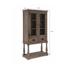 Topsham Glass Display Unit | Natural - Consoles & Sideboards - Garden Trading - Yester Home