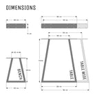 Trapezium Industrial Legs-Industrial Legs-Yester Home