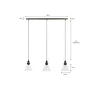 Trio of Hoxton Cone Pendant Light - Antique Bronze-Pendant & Ceiling Lights-Yester Home