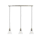 Trio of Hoxton Cone Pendant Light - Satin Nickel-Pendant & Ceiling Lights-Yester Home