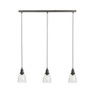 Trio of Hoxton Domed Pendant Light - Antique Bronze-Pendant & Ceiling Lights-Yester Home