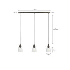 Trio of Hoxton Domed Pendant Light - Antique Bronze-Pendant & Ceiling Lights-Yester Home