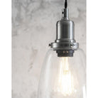 Trio of Hoxton Domed Pendant Light - Satin Nickel-Pendant & Ceiling Lights-Yester Home