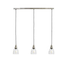 Trio of Hoxton Domed Pendant Light - Satin Nickel-Pendant & Ceiling Lights-Yester Home