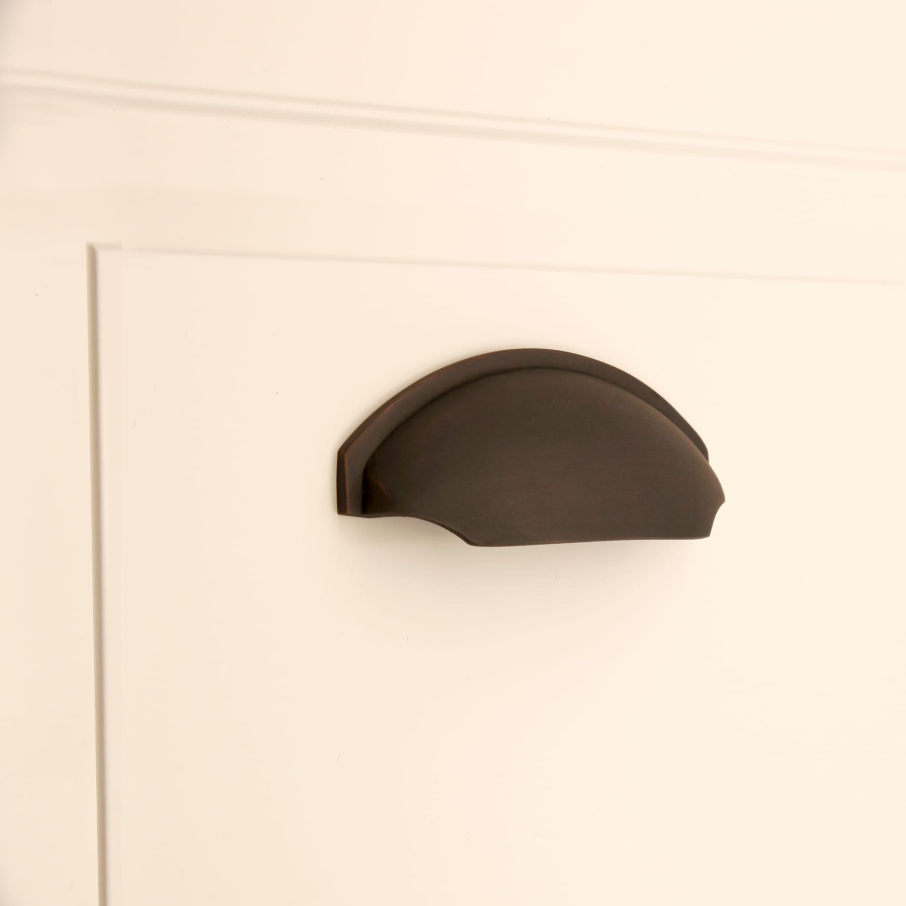 Tulip Cup Drawer Pull Aged Bronze-Cupboard Pulls-Yester Home