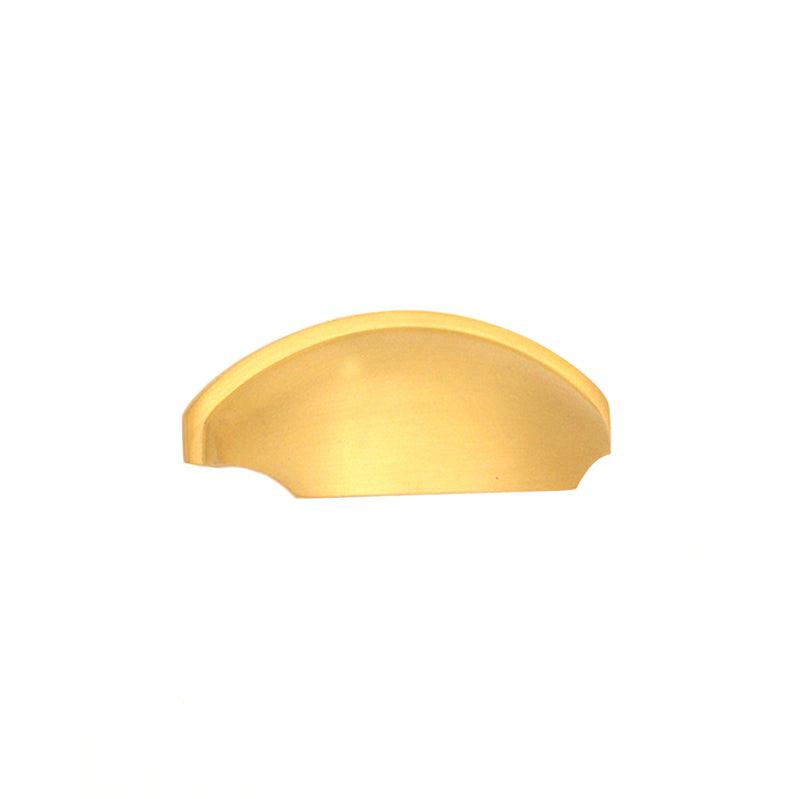 Tulip Cup Drawer Pull Satin Brass-Cupboard Pulls-Yester Home