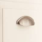 Tulip Cup Drawer Pull Satin Nickel-Cupboard Pulls-Yester Home