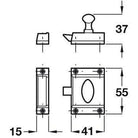 Turn Cupboard Latch | Various Finishes-Cupboard Latch-Yester Home