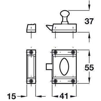 Turn Cupboard Latch | Various Finishes-Cupboard Latch-Yester Home