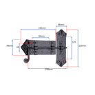 Victorian Cabinet Lock Matt Black-Cabinet Locks-Yester Home