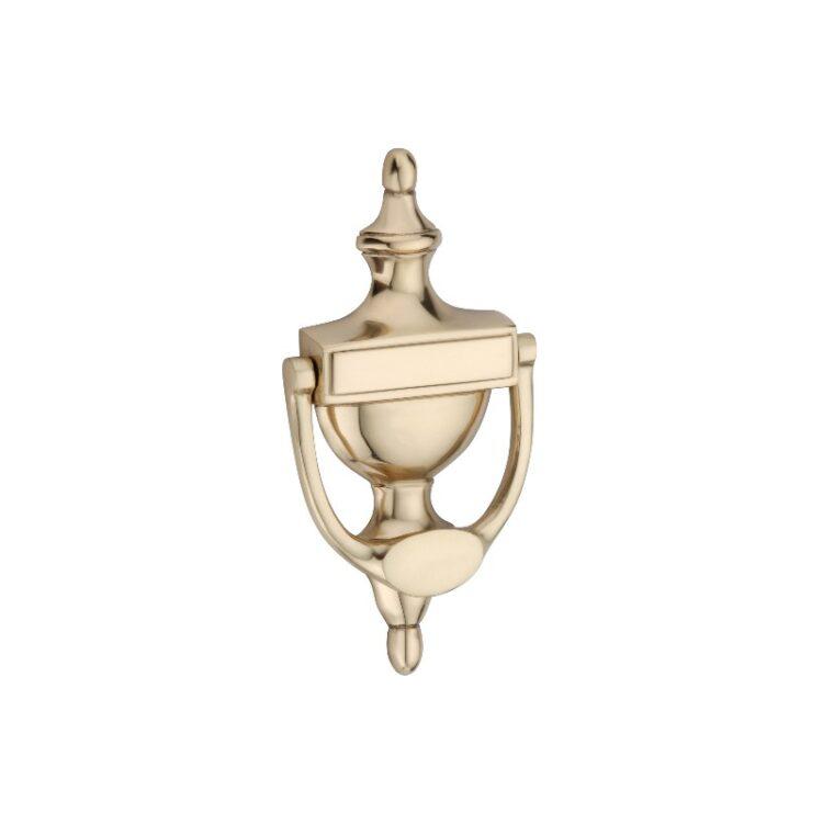 Victorian Door Knocker 150mm Polished Brass-Door Knockers-Yester Home