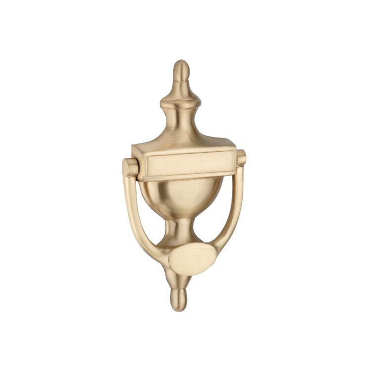 Victorian Door Knocker 150mm Satin Brass-Door Knockers-Yester Home