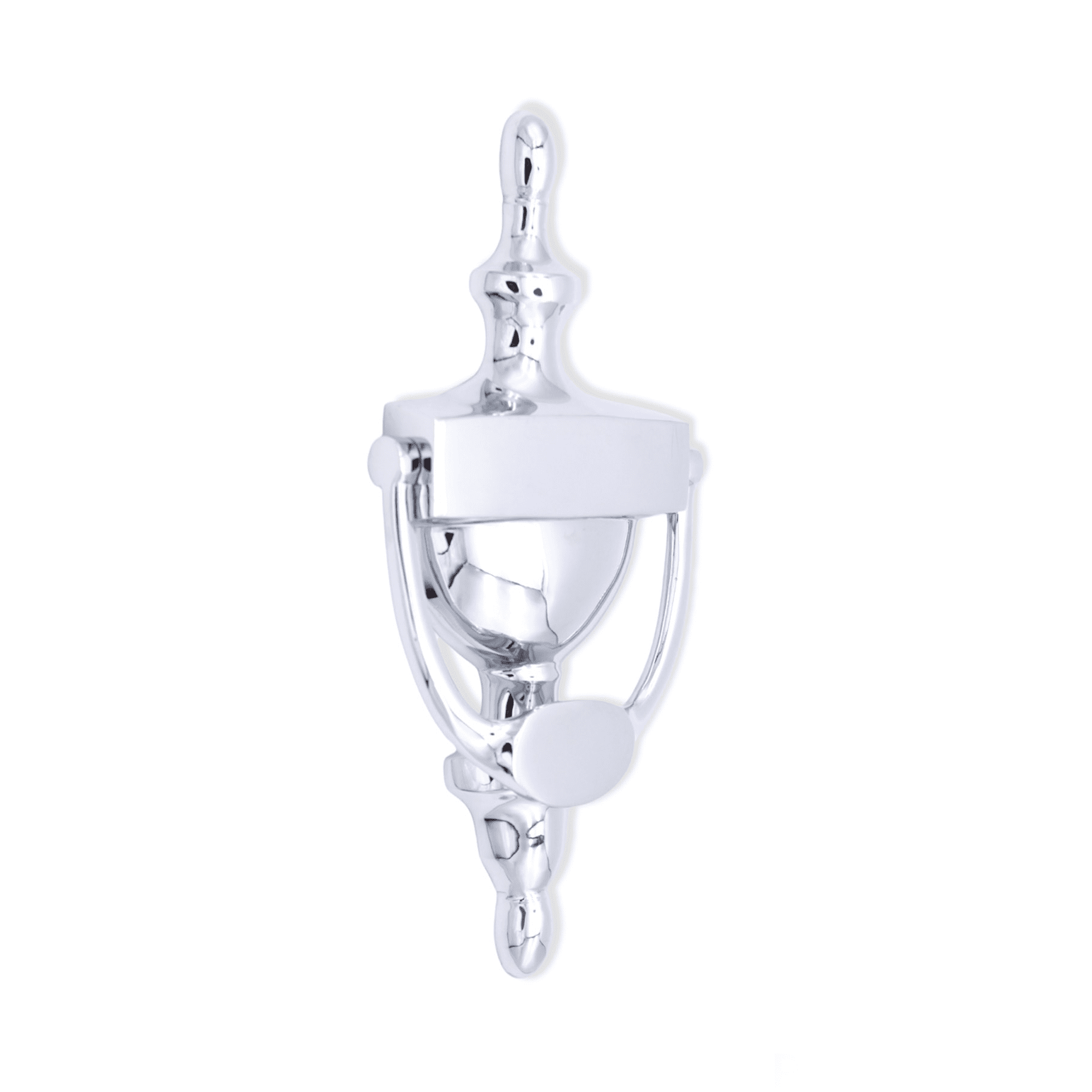 Victorian Door Knocker 200mm Polished Chrome-Door Knockers-Yester Home