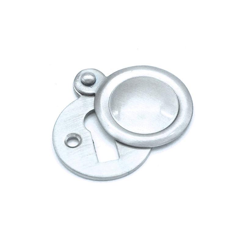 Victorian Escutcheon Covered Satin Chrome-Escutcheons-Yester Home
