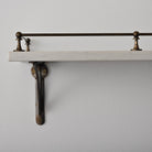 Victorian Aged Brass Gallery Shelf Rail-Gallery Rails-Yester Home