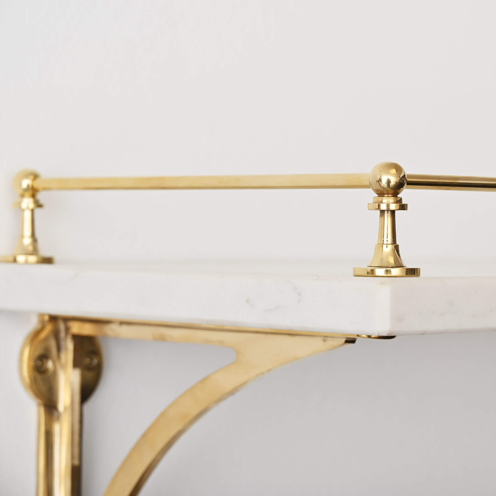 Shelf Rails And Posts Victorian Gallery Shelf Rail | Polished Brass | Yester Home