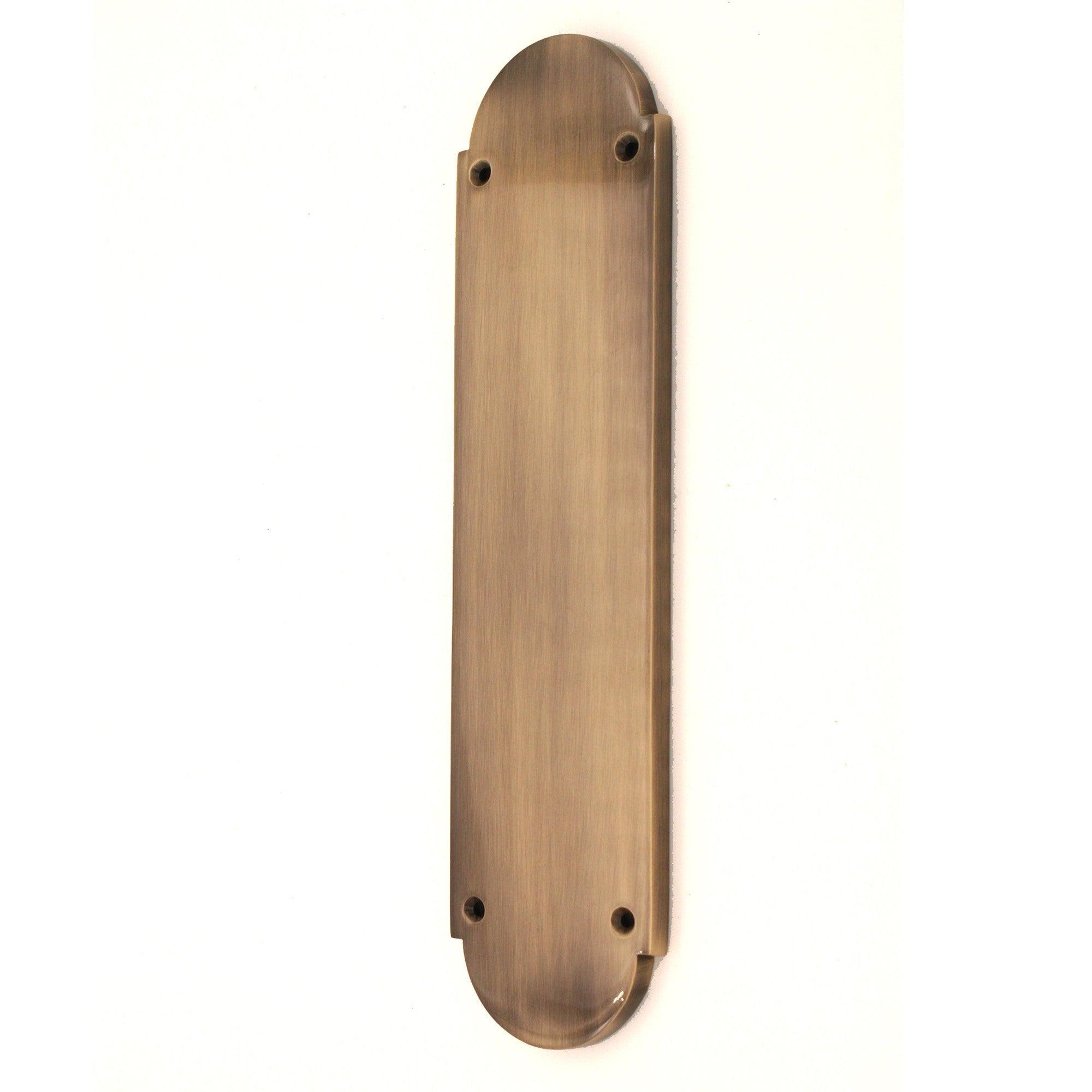 Victorian Half Round Finger Plate 300mm Antique Brass-Finger Plates & Letter Plates-Yester Home