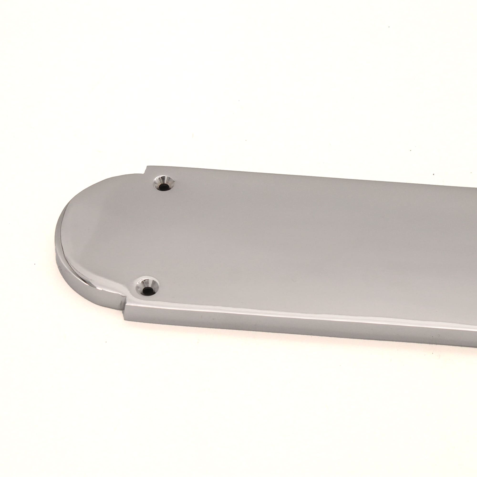 Victorian Half Round Finger Plate 300mm Polished Chrome-Finger Plates & Letter Plates-Yester Home