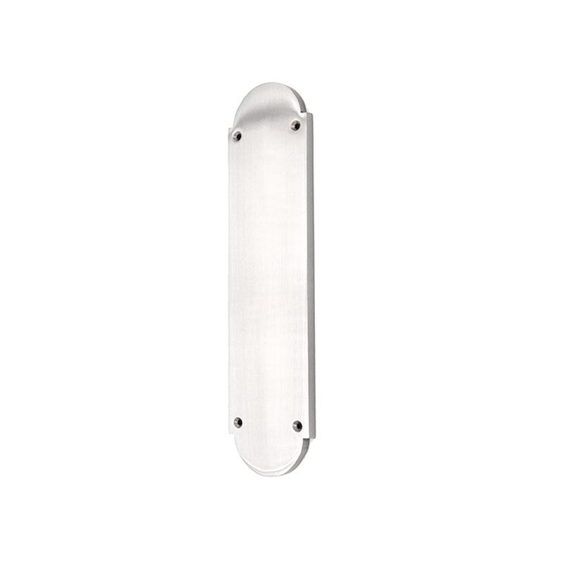 Victorian Half Round Finger Plate 300mm Polished Chrome-Finger Plates & Letter Plates-Yester Home