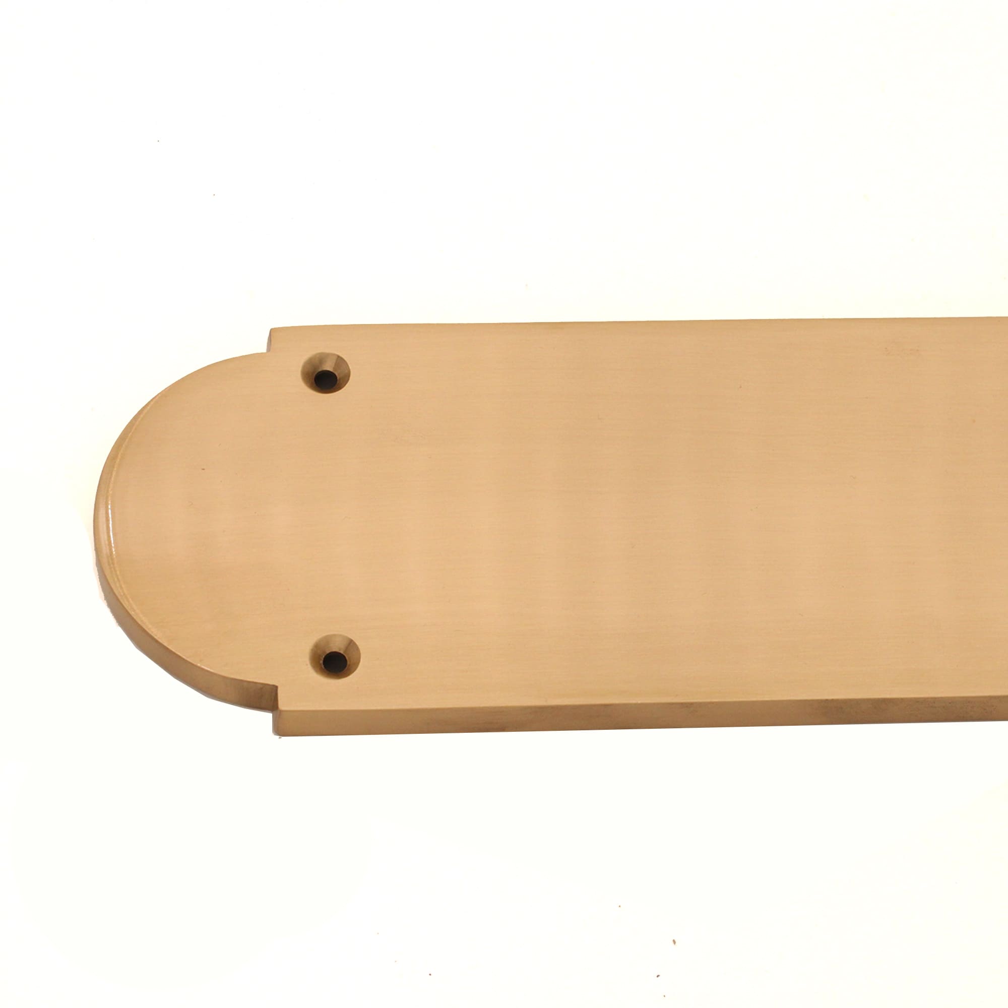 Victorian Half Round Finger Plate 300mm Satin Brass-Finger Plates & Letter Plates-Yester Home